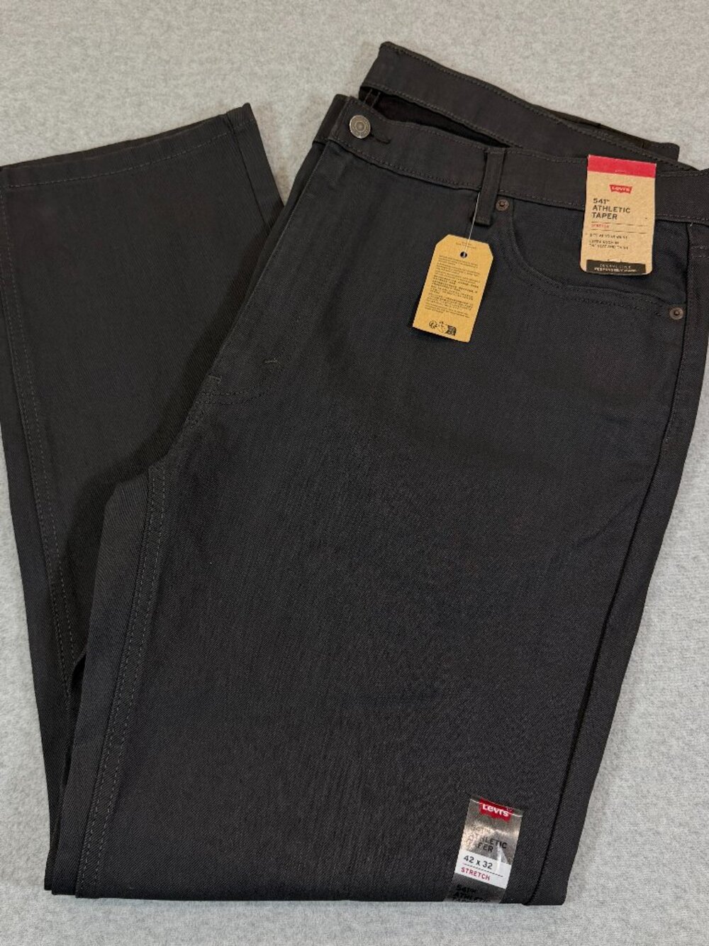 Levi's 541 Athletic Taper Stretch Jeans Men's Dark Grey 42x32 (Fit 44) NWT